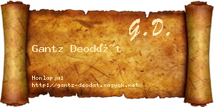Gantz Deodát névjegykártya
